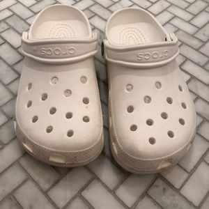 Women’s size 7 white crocs